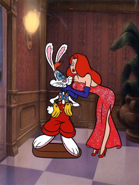 jessica rabbit and|Roger Rabbit Gets Kissed by Jessica .